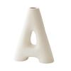 Ceramic Letter Vase Tabletop Ornamental Flower Holder Minimalist Style Solid Color Vase for Home Decor Living Room Dining Room