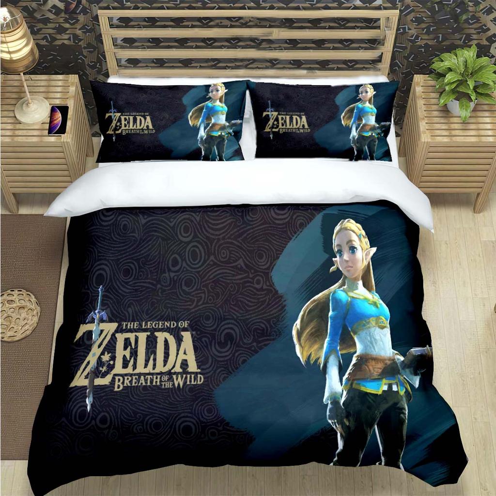 Модные Классические Захватывающие Игры Z-Zelda Принт Комплекты Постельного Белья Постельные Принадлежности Набор Пододеяльник Комплект Покрывала Постельное Белье Роскошный Подарок