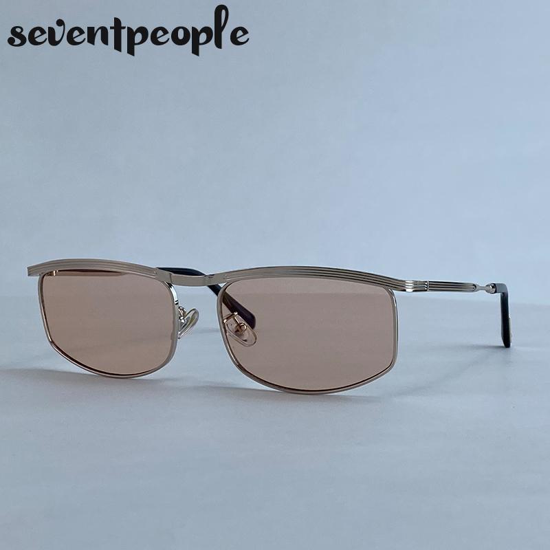 Steampunk Shield Rectangle Sunglasses Women  Luxury Brand Trendy Metal Rectangular Shades Vintage Driving Eyewear For Ladies