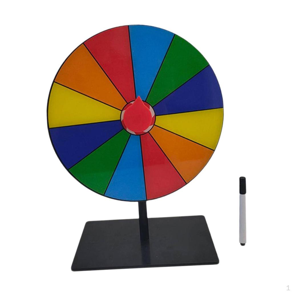 Tabletop Prize Turntable Set ,Color Rotating Wheel ,with Erasable Pen ,Reusable Lucky Draw Roulette