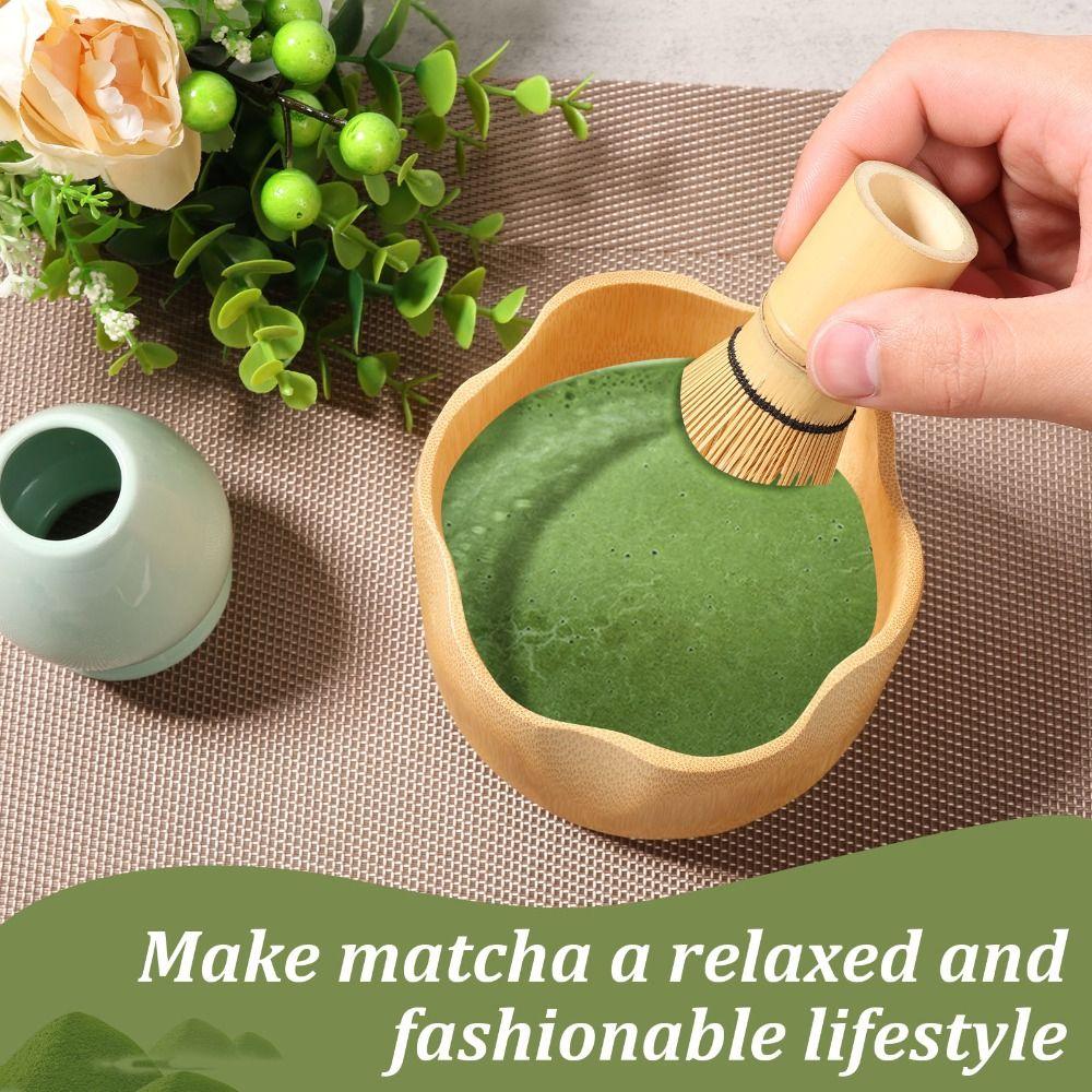 Бамбуковая чаша для матча, многоразовая банка для хранения чайных листьев, новая чайная утварь, набор для приготовления матча, аксессуары