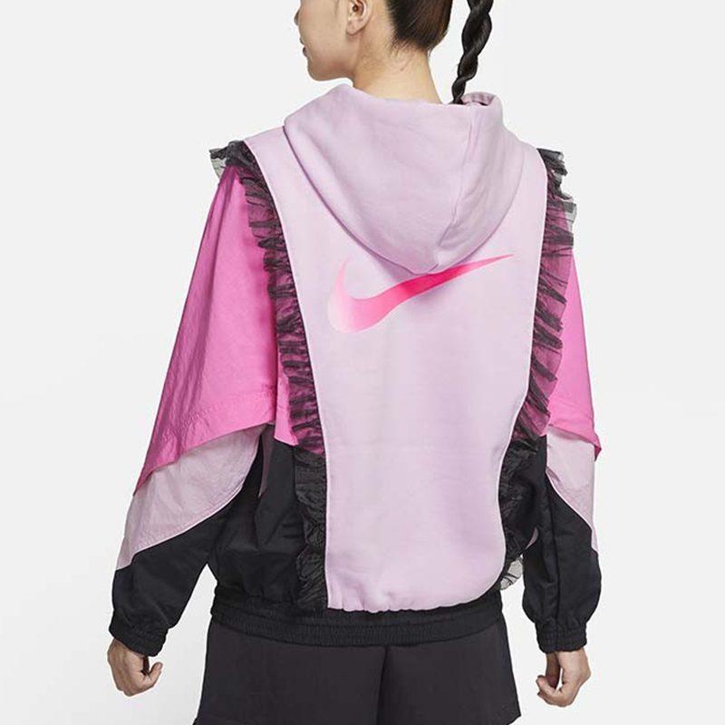 Nike Толстовки Женские Светло-Арктический Розовый С Капюшоном Умеренный Обычный DH1371-626
