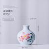Hand Drawn Small Vase Mini Ceramic Hydroponic Planter Blue and White Porcelain Flower Arrangements Home Decoration Accessories