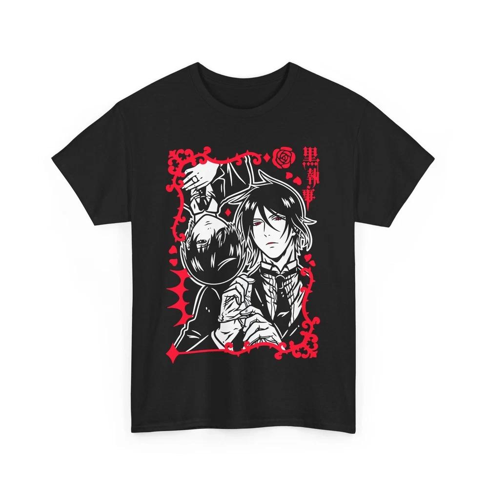 Anime Sebastian And Ciel Black Butler Black T Shirt