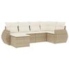 VidaXL Salon de Jardin avec Coussins 6 pcs, Canapés de Terrasse, Ensemble de Meubles de Patio, Mobilier d'Extérieur, Beige 3253995