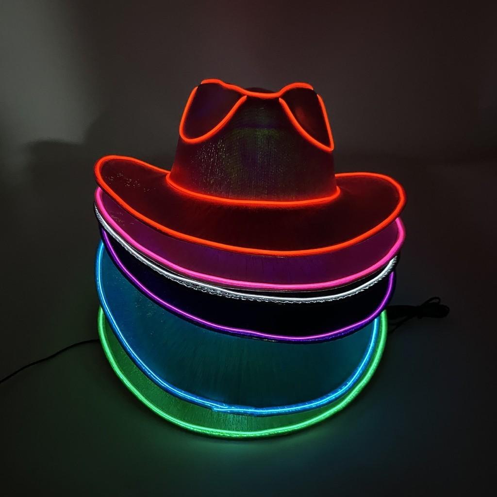 Eye-catching Sparkling Silver Pink Light-up Jazz Hat For Festivals And Holidays