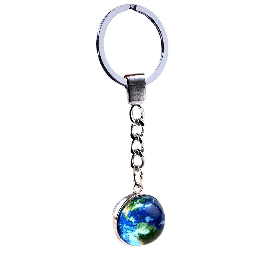 Spherical Luminous Crystal Zodiac Keychain - Virgo & Leo