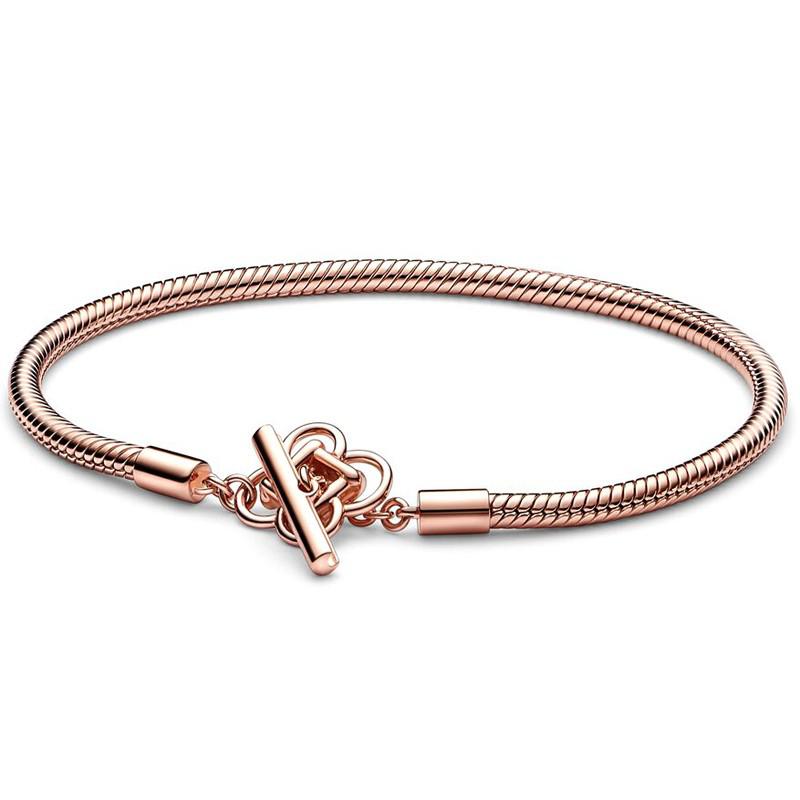 Оригинальная застежка «Падающая звезда» с Т-образной застежкой, браслет-цепочка «змея», подходит для ювелирных изделий из стерлингового серебра 925 пробы с бусинами