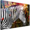 Canvas Print Zebra On Colourful Background
