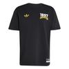 Adidas Originals X Juventus Collaboration VRCT FW24 Fashion Comfortable Pullover Short Sleeve T-Shirt Men T-Shirts Black Vibrant-Gold JL6114