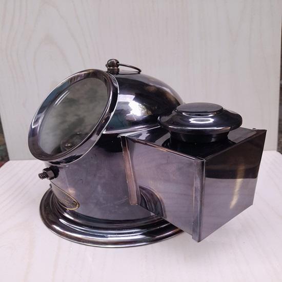 Antique Binnacle Compass with Oil Lamp Ship Nautical Helmet Home Office Decor and Gift