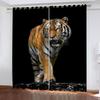 Living Room Decoration 3D Animal Fierce Tiger Printed Blackout Curtains For Bedroom Window Drapes Home Interior Curtains
