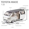 1:32 Scale Toyota Hiace MPV Alloy Car Model, Diecasts Metal Toy Vehicles Car Model with Simulation Sound and Light Collection Children Gift