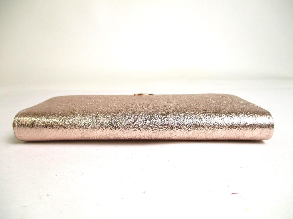 Authentic Christian Louboutin Panettone Rose Gold Leather Round Zip Wallet #a376 Open box