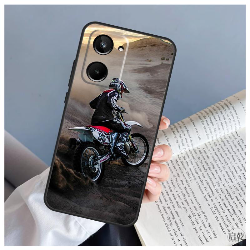 Чехол для Realme C61 C63 C71 C55 C67 C51 C75 C65 C53 C35 11 12 13 14 Pro Plus GT6 GT7 15 Pro с мотоциклом для мотокросса