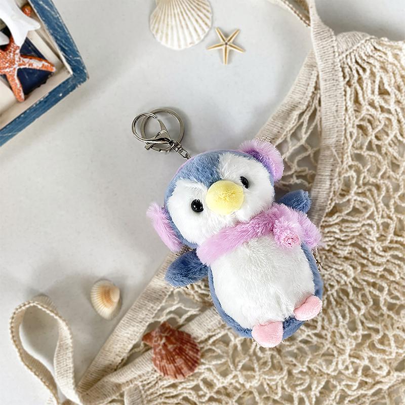 Мультяшный кавайный плюшевый шарф пингвин брелки креативный милый пингвин кулон брелоки рюкзаки украшения аксессуары подарки