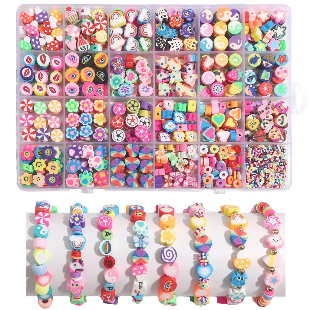 610 шт./коробка Глиняные бусины Керамические бусины для DIY браслета, ожерелья, аксессуары для изготовления ювелирных изделий