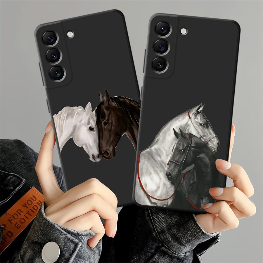Чехол для Samsung Galaxy A37 A12 A55 A52 A06 A53 A57 A25 A73 A23 A05 Чехол для телефона A70 A51 A16 A41 A15 A36 A50 A13 A17 Белый Черный