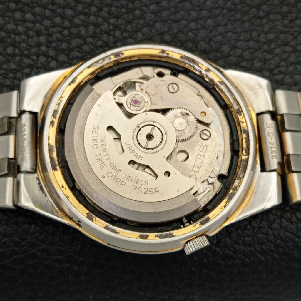 ПОДЛИННЫЕ ВИНТАЖНЫЕ МУЖСКИЕ ЧАСЫ SEIKO 5 AUTOMATIC JAPAN 7S26A С СЕРЕБРИСТЫМ ЦИФЕРБЛАТОМ a702462-5