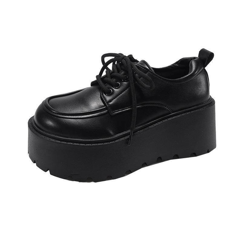 Ретро черные туфли на платформе в британском стиле, женские, новые, осень-зима 2025 года, с юбками, универсальные, одинарные туфли Мэри Джейн