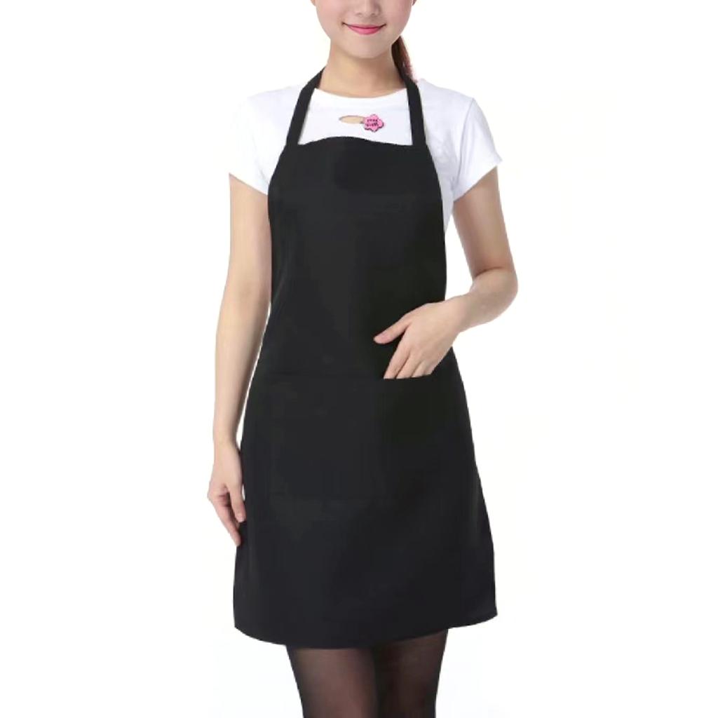 Однотонный водонепроницаемый фартук с карманом, стойкий к воздействию масел и загрязнений, нагрудник со шнуровкой, дышащий, многоразовый фартук, кухонные принадлежности