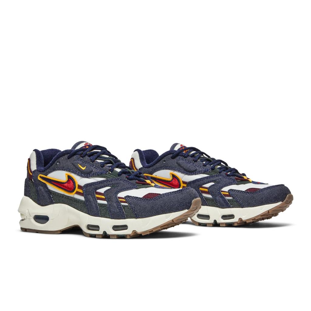 Nike Air Max 96 II QS 'Чернильно-синий' (унисекс) Черно-синий / Спортивный красный / Светлая кость Беговая обувь DJ6742 400