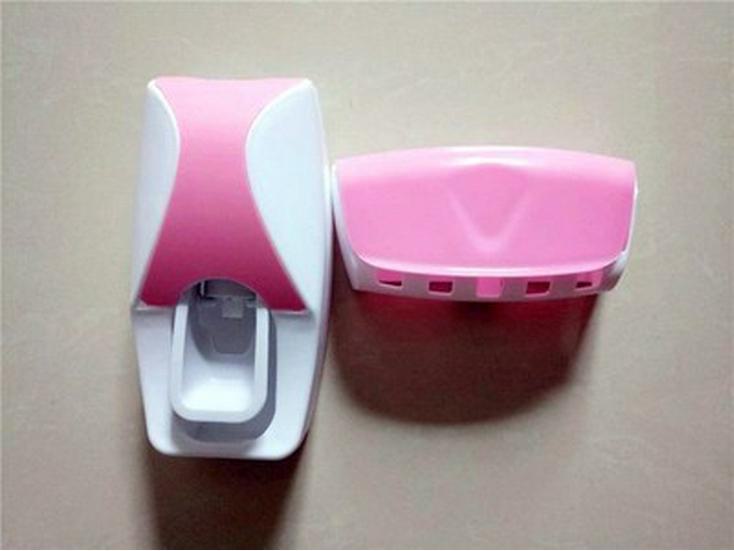 Wall-Mounted Automatic Toothpaste Dispenser and Toothbrush Holder