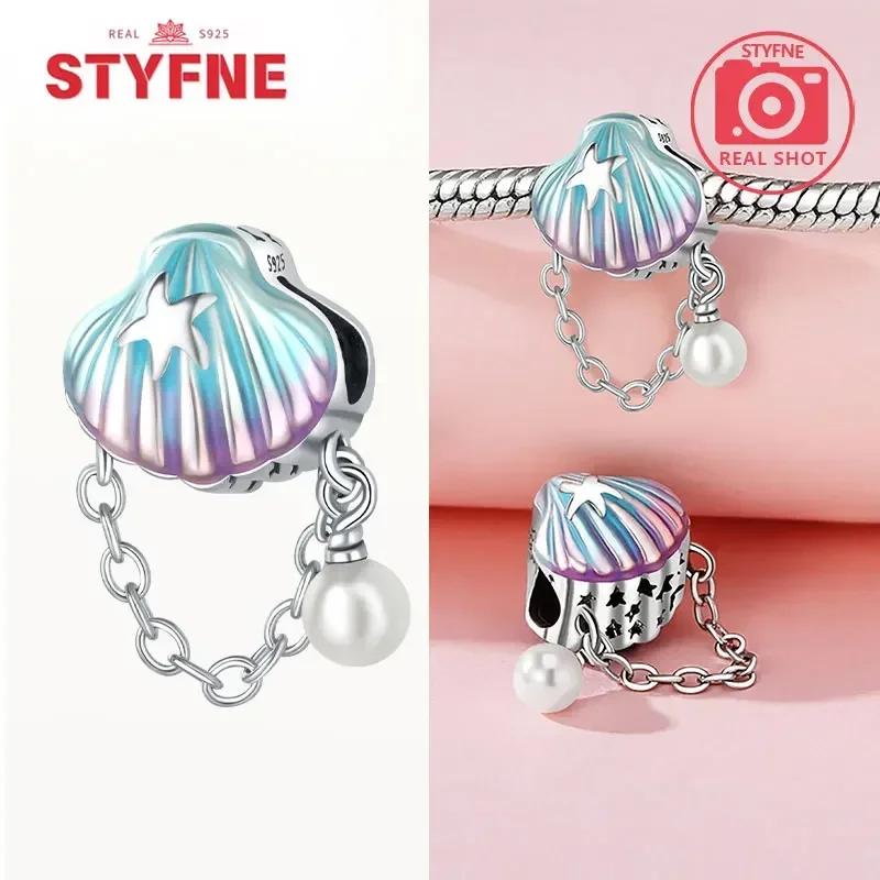 Женский браслет DIY Изысканные ювелирные изделия Подарки Оригинальные шармы Бусины Медь Морская серия Синяя черепаха Морская звезда Ракушка Подвески