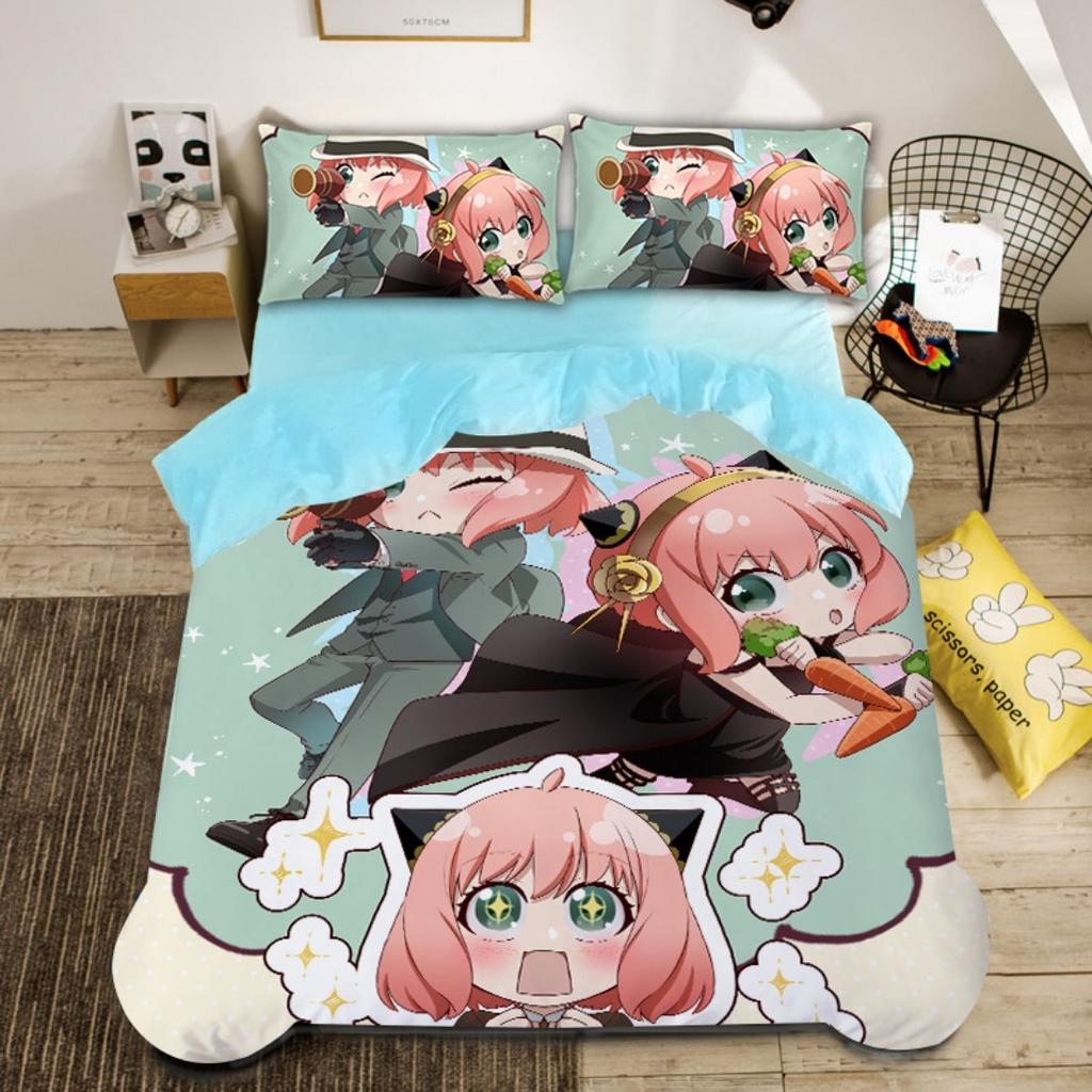 Spy X Family Anya Duvet CoverAnime Spy Family Bedding CollectionBoys Girls Twin Queen Size Quilt Cover With Pillowcase