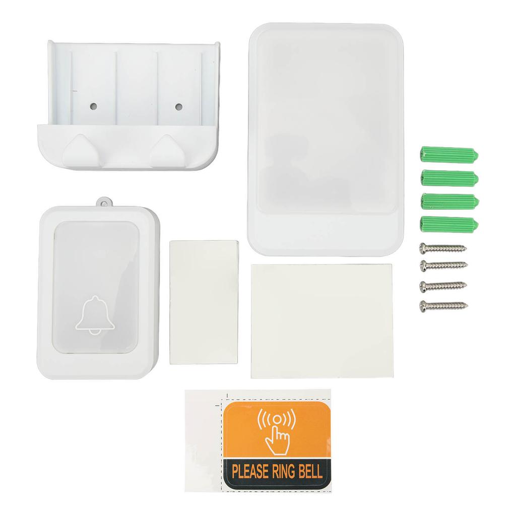 Cordless Doorbell LED Color Battery Powered Deaf Mute Services Caller for The Elderly Doorbell