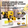 Cordless Electric Spray Gun Portable Paint Sprayer For Dewalt 18V/20V Max Li-ion Battery