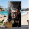 Guns N’ Roses Custom Beach Towel, Print Your Name Text Lightweight Absorbent Towel for Swimming Travel