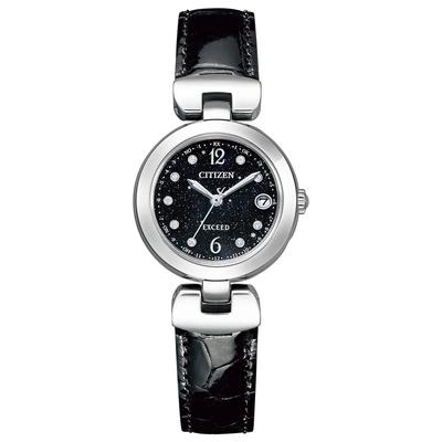 [Citizen] Exceed [Citizen] Часы Exceed Eco-Drive Radio Watch Titania Happy Flight ES9421-04E женские черные лимитированная модель
