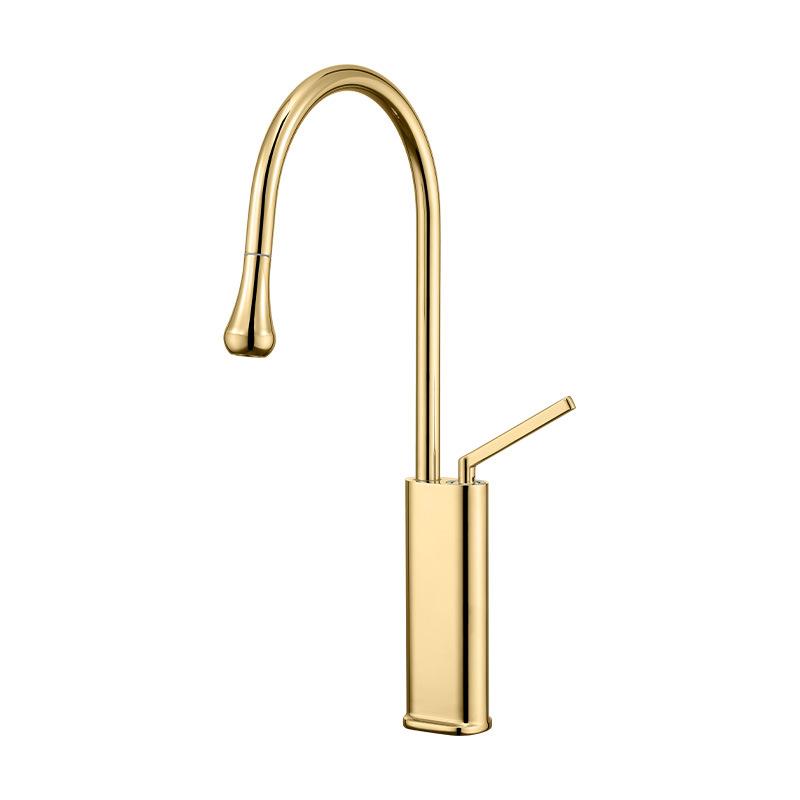 White/Black Pull-out Kitchen Sink Faucet Deck Mounted Hot Cold Water Mixer Tap 360 Rotation Stream Sprayer Head Kitchen Tap