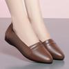 Обувь для мам, женская весенняя обувь из натуральной кожи на плоской подошве, нескользящая женская обувь большого размера на мягкой подошве