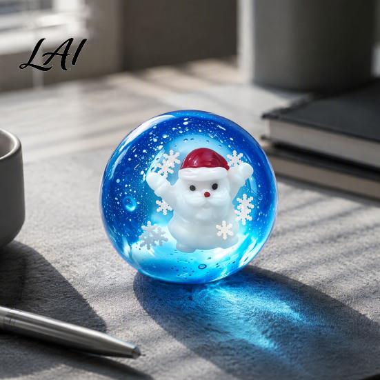 Squeeze Ball Sensory Toy Christmas Clear Stress Toy Anxiety Relief with Santa Reindeer Soft Decompression Tree Snowflake Figure Party Favors Desktop