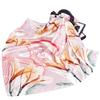 Women Fashion Square Vintage Print Satin Neckerchief Sun-Proof Scarf Scarves Shawl High Quality 1PC 90*90cm