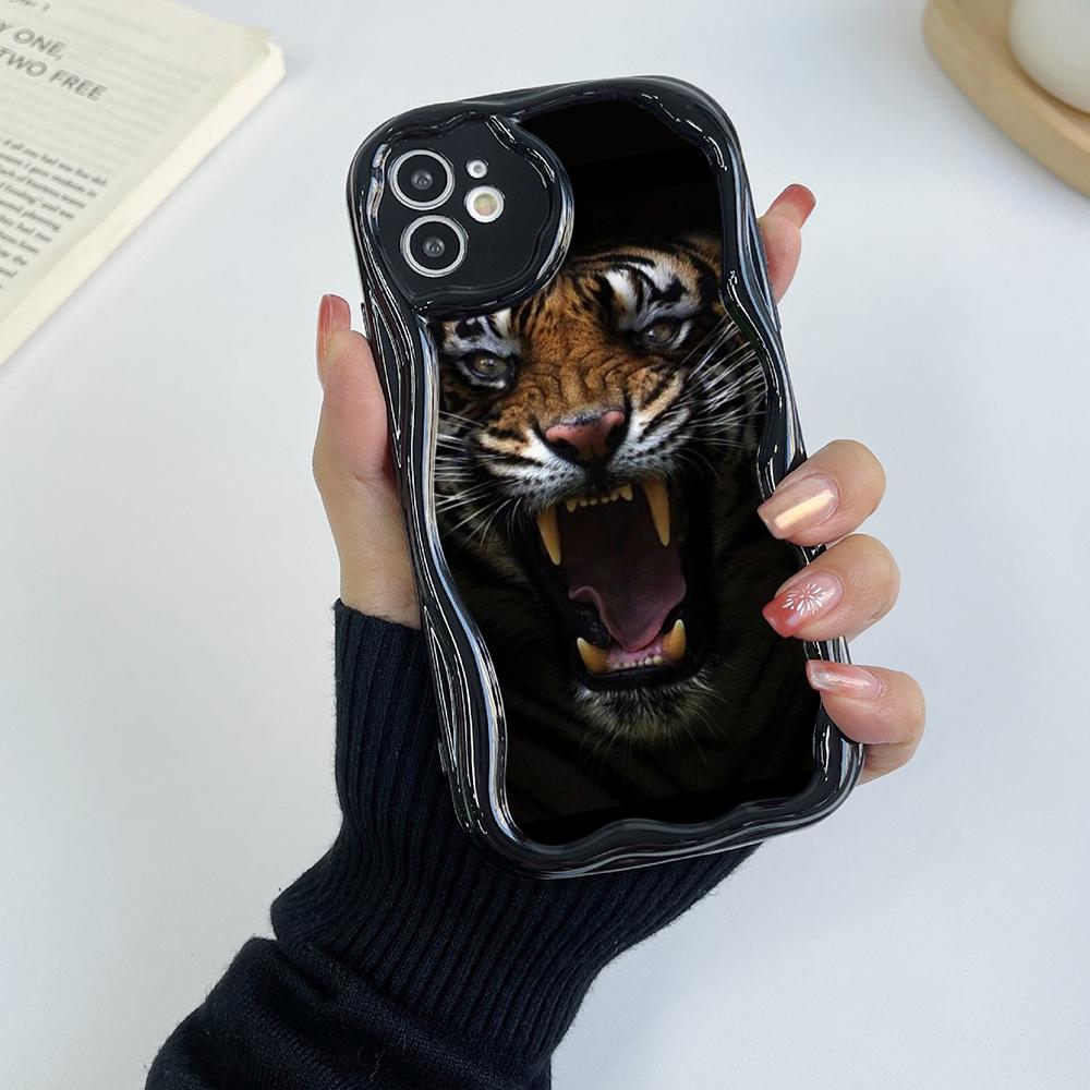 Ae99 Tigers Lion Love Design Art защитные чехлы для телефонов Apple iPhone 16 15 14 13 Pro Max 11 12 mini XR 7 8 6s Plus XS Max SE Wave TPU задняя крышка