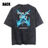 Y2k Men Washed Vintage Tshirt Black Streetwear Skull Graphic Print T Shirt Harajuku Tshirt Summer Short-sleeve Tees