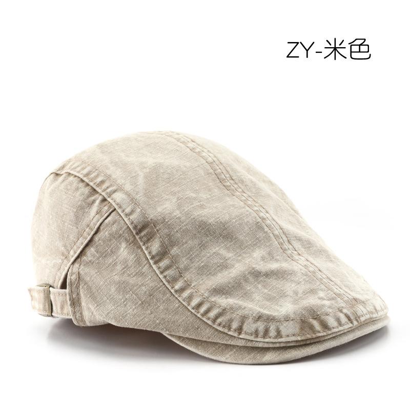 Women's Washed Forward Cap Men's British Outdoor Sports Casual Sun Hat Beret