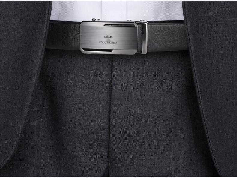 Мужской ремень Paul Messder из высококачественной натуральной кожи с автоматической пряжкой - верхний слой коровьей кожи.