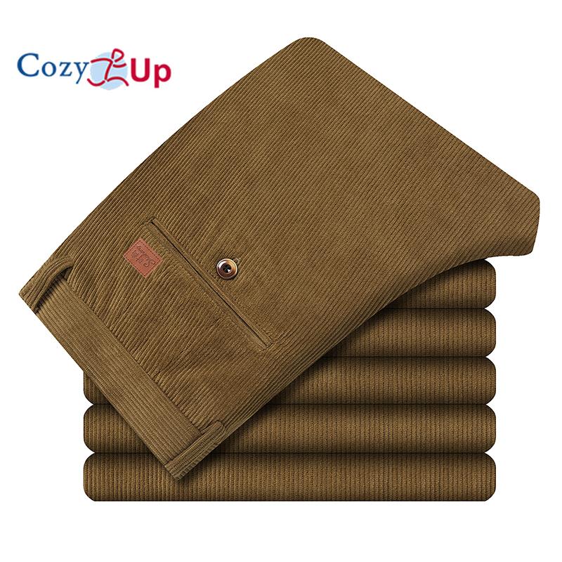 Мужские свободные вельветовые прямые повседневные брюки Cosy Up с высокой талией