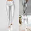 Rose Beauty A Women High Waist PU Leather Skinny Pants Elastic Pencil Skinny Tight Trousers