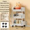 Bookshelf Storage Trolley Simple Kitchen Multi-Layer Movable Utility Cart Open Style  Snack Organizer Shelf Bedroom Toy Shelves