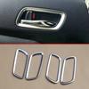 Interior Matte Chrome Door Handle Cover Trims For Toyota Prius Prime PHV 2016-2022