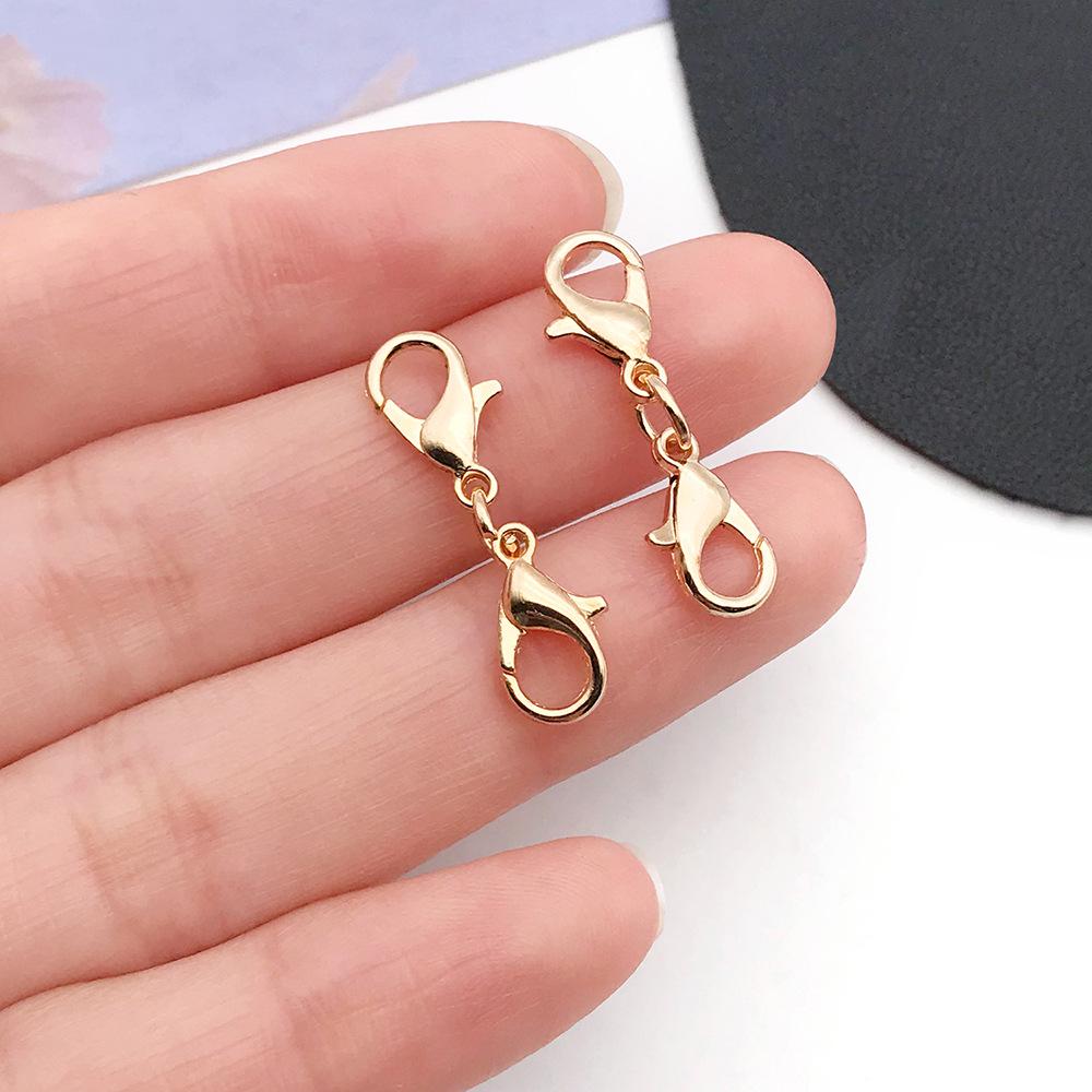 Двойной соединитель-застежка-лобстер из цинкового сплава для DIY проектов ожерелий и браслетов