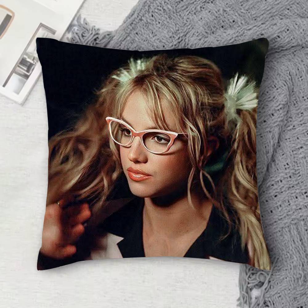 BBritney Spears Doublesided Printed Square Decorative Cushion Cover for Sofa Living Room Home Decor