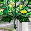 Maple Leaf Fall Ornament Window Hanging Autumn Leaf Suncatcher Stained Glass Wall Art for Thanksgiving Autumn Indoor Outdoor Home Decor