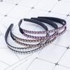 Accessories Full Rhinestone Rhinestone Double Row Anti-slip Headband Head Hoop Headwear Hair Band