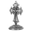 Jesus Statue Ornament Alloy Jesus Christ Cross Statue Figurine Christian Ornaments for Household
